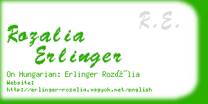 rozalia erlinger business card